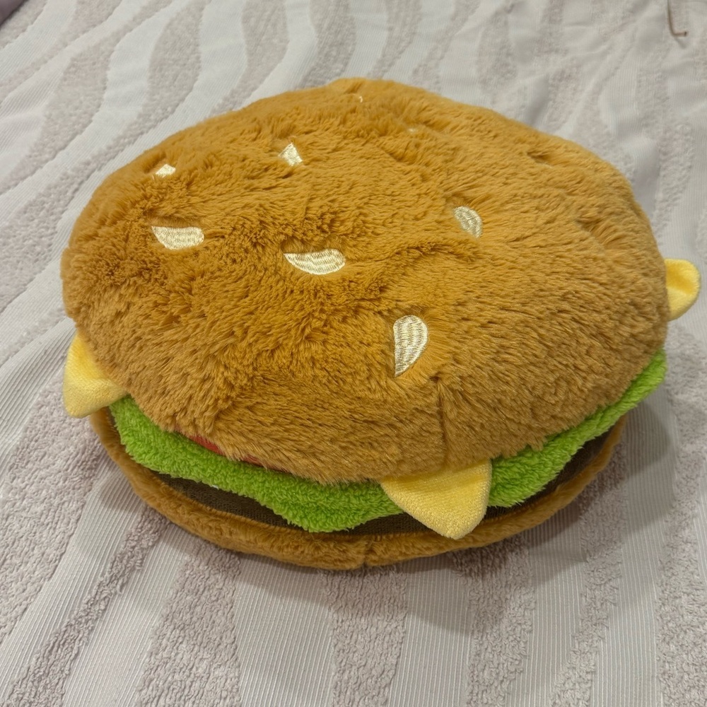 Giant hamburger pillow